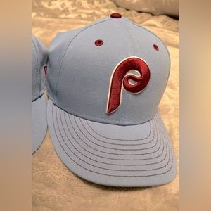 New Era Philadelphia Phillies Baby Blue Fitted Baseball Cap Hat size 7 1/2